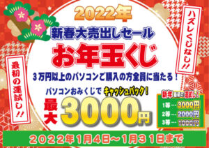 新年最初の運試し！お年玉くじキャンペーン