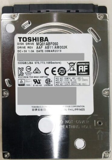 TOSHIBA MQ01ABF050 : 500.1 GB