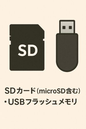 SDカードやUSBメモリ