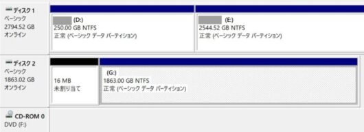復旧したＧＰＴパーティション